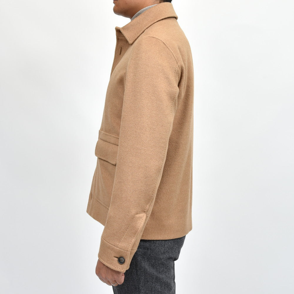 HERNO(ヘルノ) キャメルフランネルシャツブルゾン GI000443U-33435