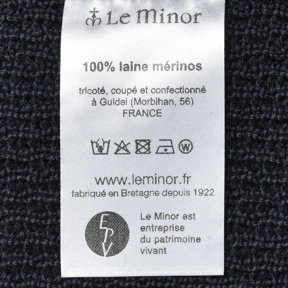 Le Minor(ル ミノア) ミドルゲージウールイングリッシュリブクルーネックニット XW/62347H