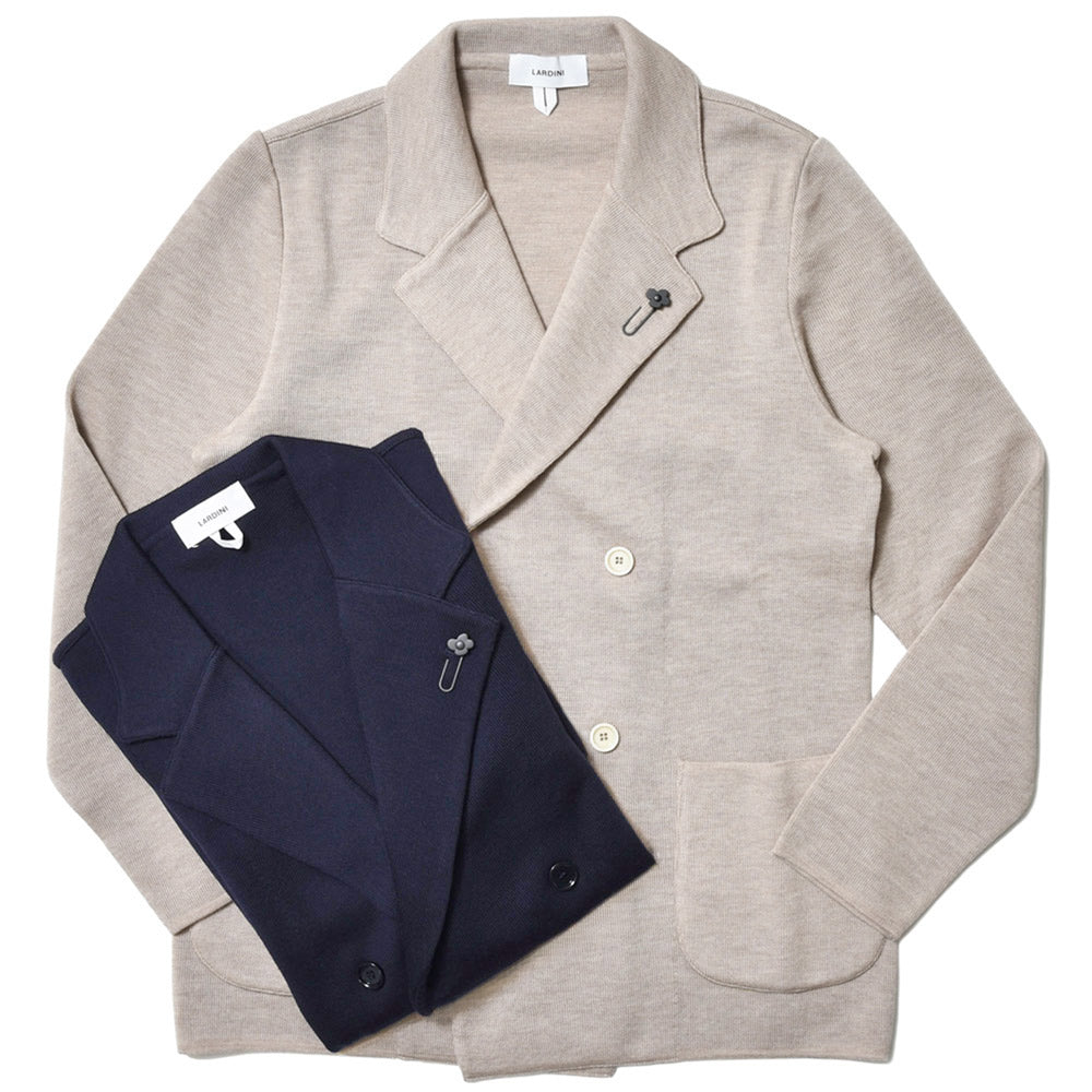 LARDINI(ラルディーニ) ウールミラノリブダブルニットジャケット ALJM87000 16042600109