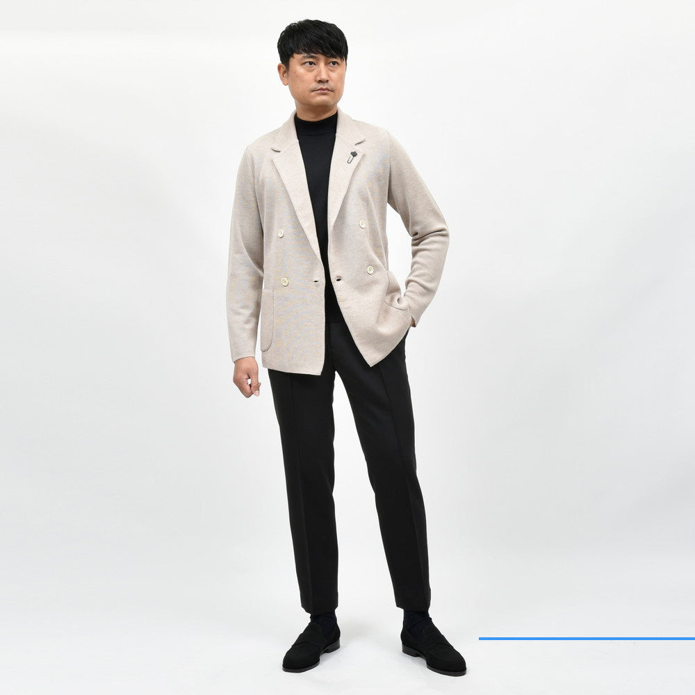LARDINI(ラルディーニ) ウールミラノリブダブルニットジャケット ALJM87000 16042600109