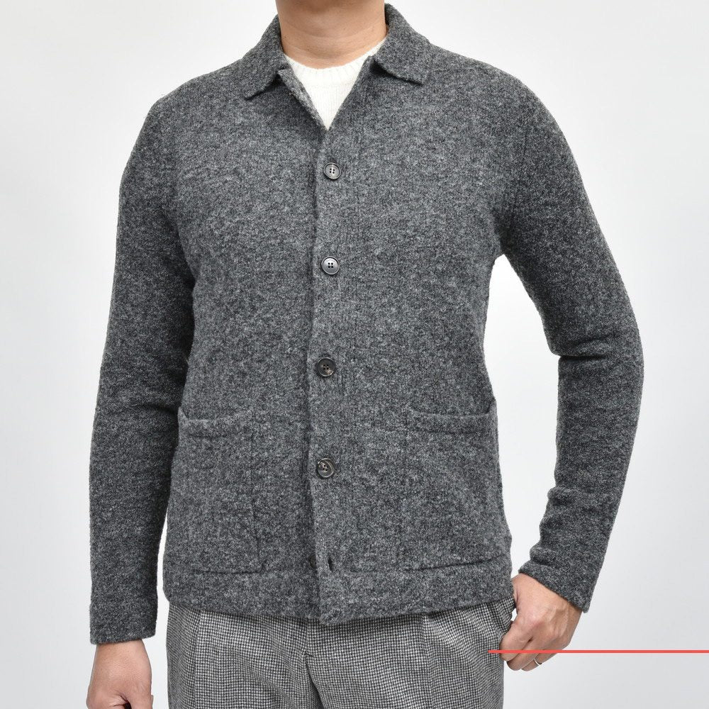 ZANONE(ザノーネ) ウールナイロンブークレニットシャツカーディガン CAMICIA/SLIM FIT/810117/ZN247/25441