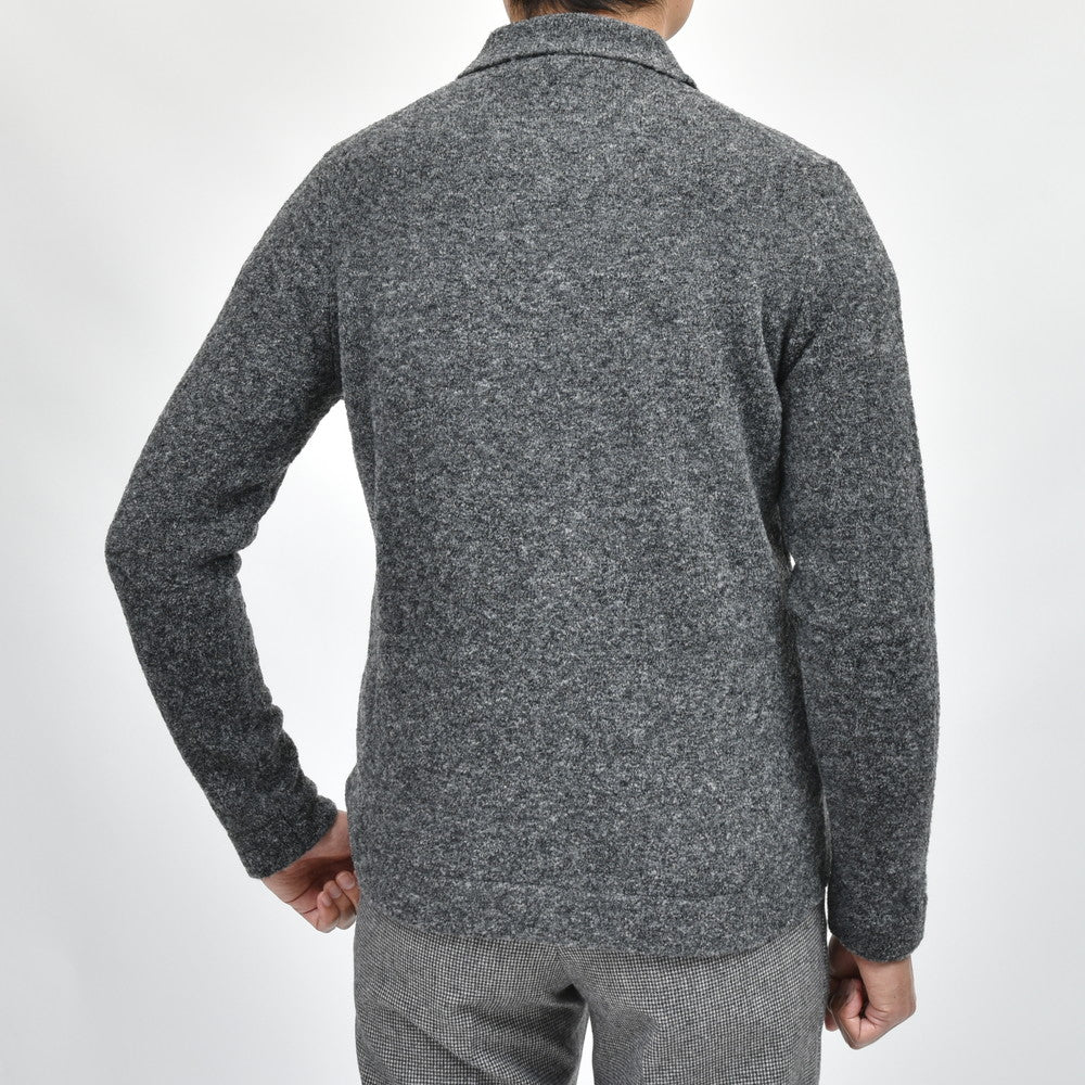 ZANONE(ザノーネ) ウールナイロンブークレニットシャツカーディガン CAMICIA/SLIM FIT/810117/ZN247/25441