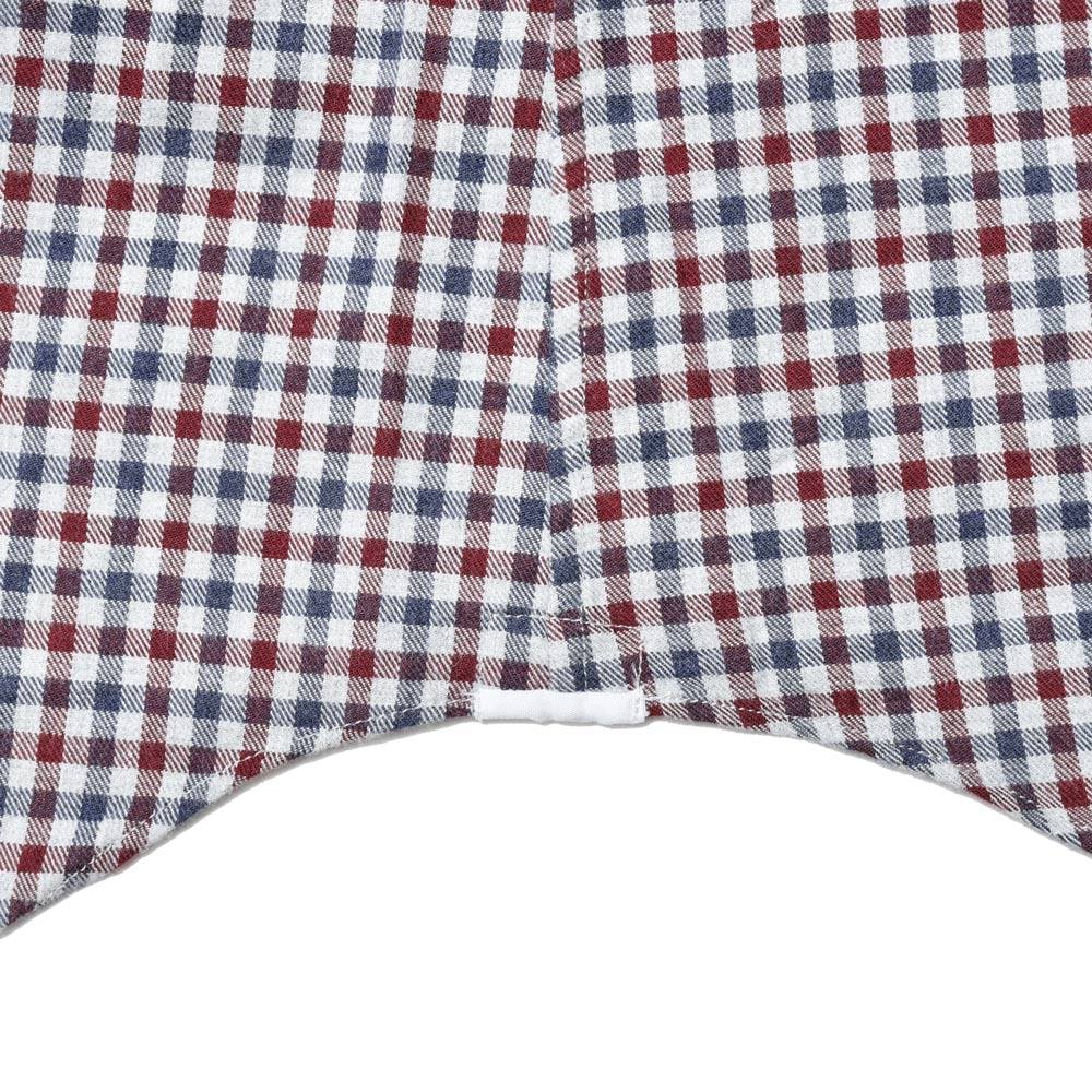 GLANSHIRT(グランシャツ) ウォッシュドコットンネルタッターソールチェックワイドカラーシャツ 21403