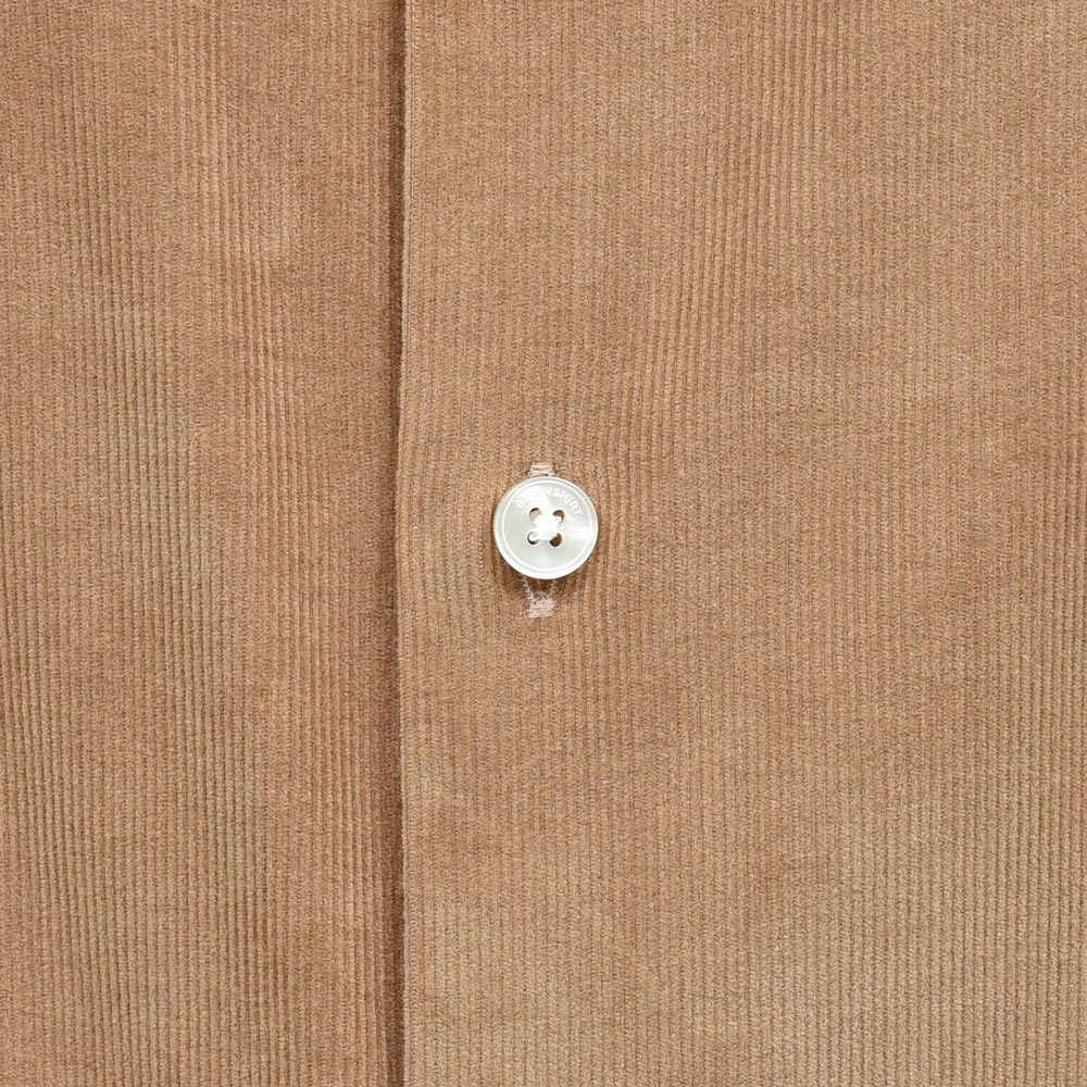 GLANSHIRT(グランシャツ) ウォッシュドコットンコーデュロイセミワイドカラーシャツ 21419