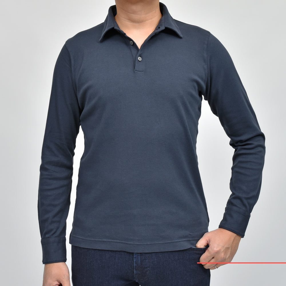 ZANONE(ザノーネ) コットンジャージL/Sポロ POLO ML/SLIM FIT/815102/ZM338/23400