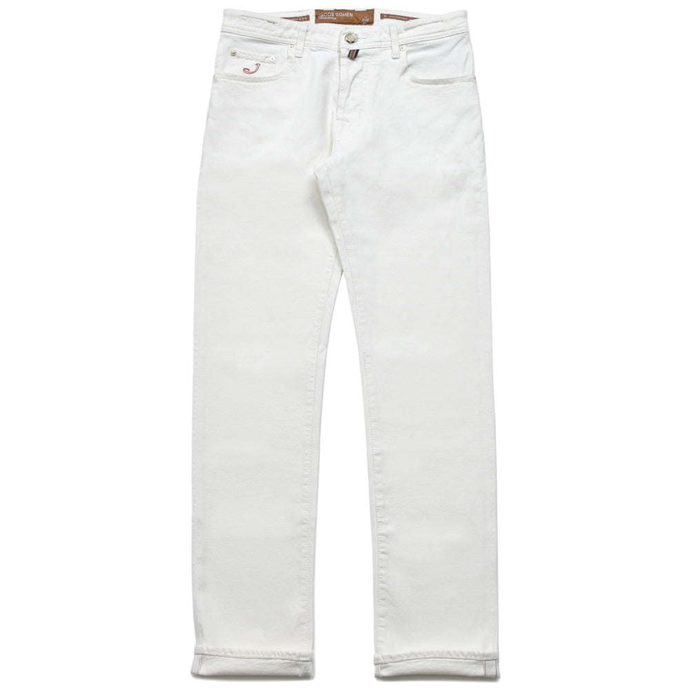 JACOB COHEN(ヤコブコーエン) BARDバード LIMITED EDITION コットンストレッチテーパードフィットホワイトデニム 226-22586