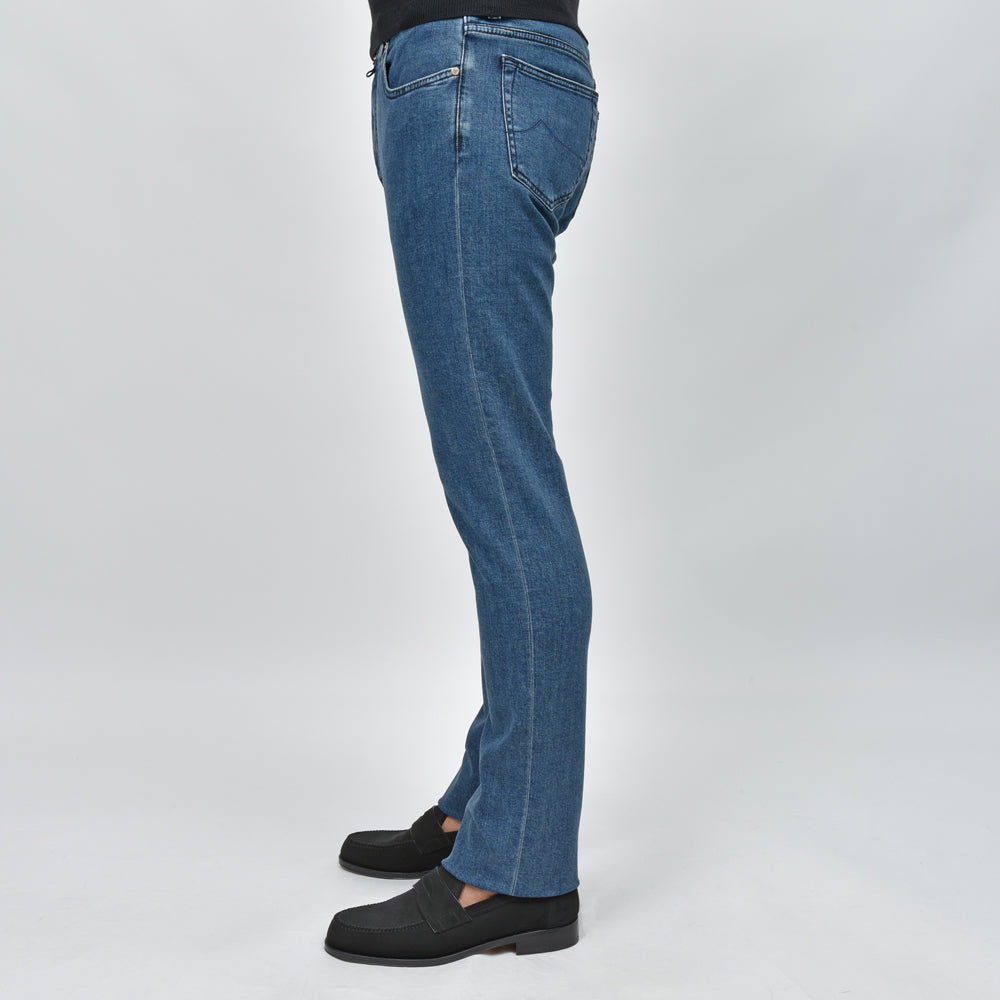 JACOB COHEN(ヤコブコーエン) BARDバード PREMIUM EDITION ウォッシュドコットンカシミヤストレッチテーパードフィットデニム 226-22454
