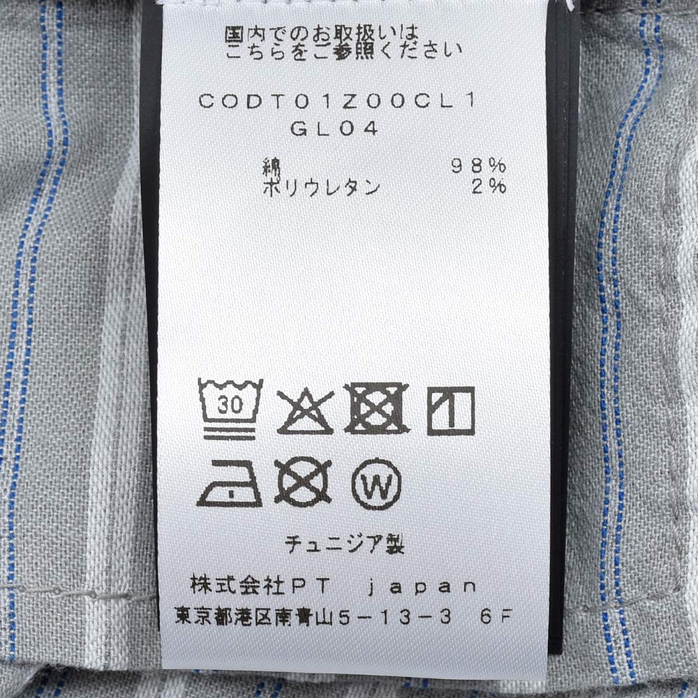 PT TORINO ピーティー トリノ コットン ストレッチ ライトウエイトギャバジン ノープリーツ パンツ SUPERSLIM FIT/GL04
