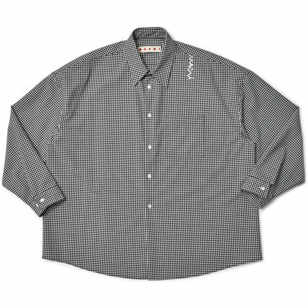 MARNI(マルニ) ポリエステルウールギンガムチェックシャツ CUMU0061S5 UTP787