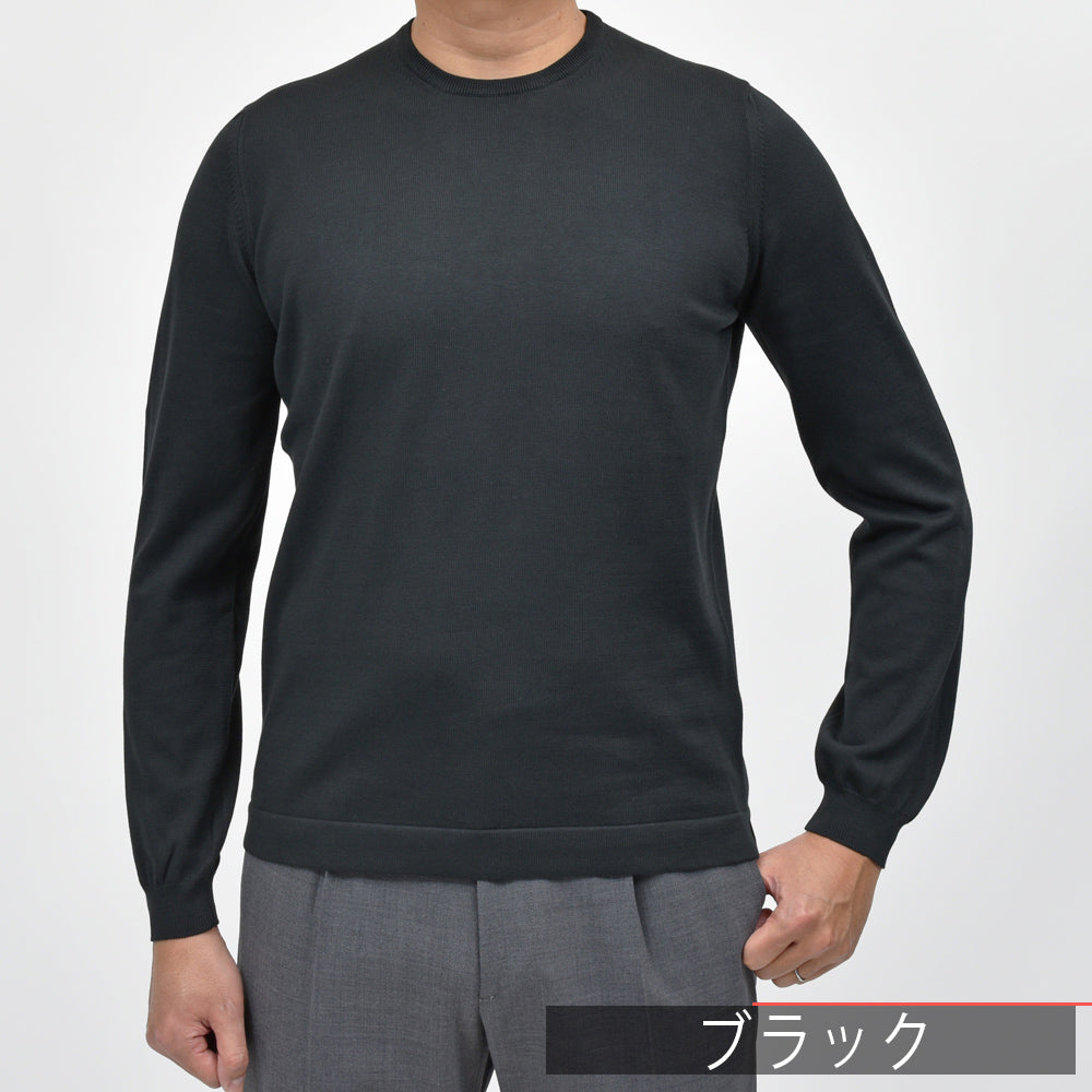 GRAN SASSO(グランサッソ) 12ゲージソフトコットンクルーネックニット 58136/18120