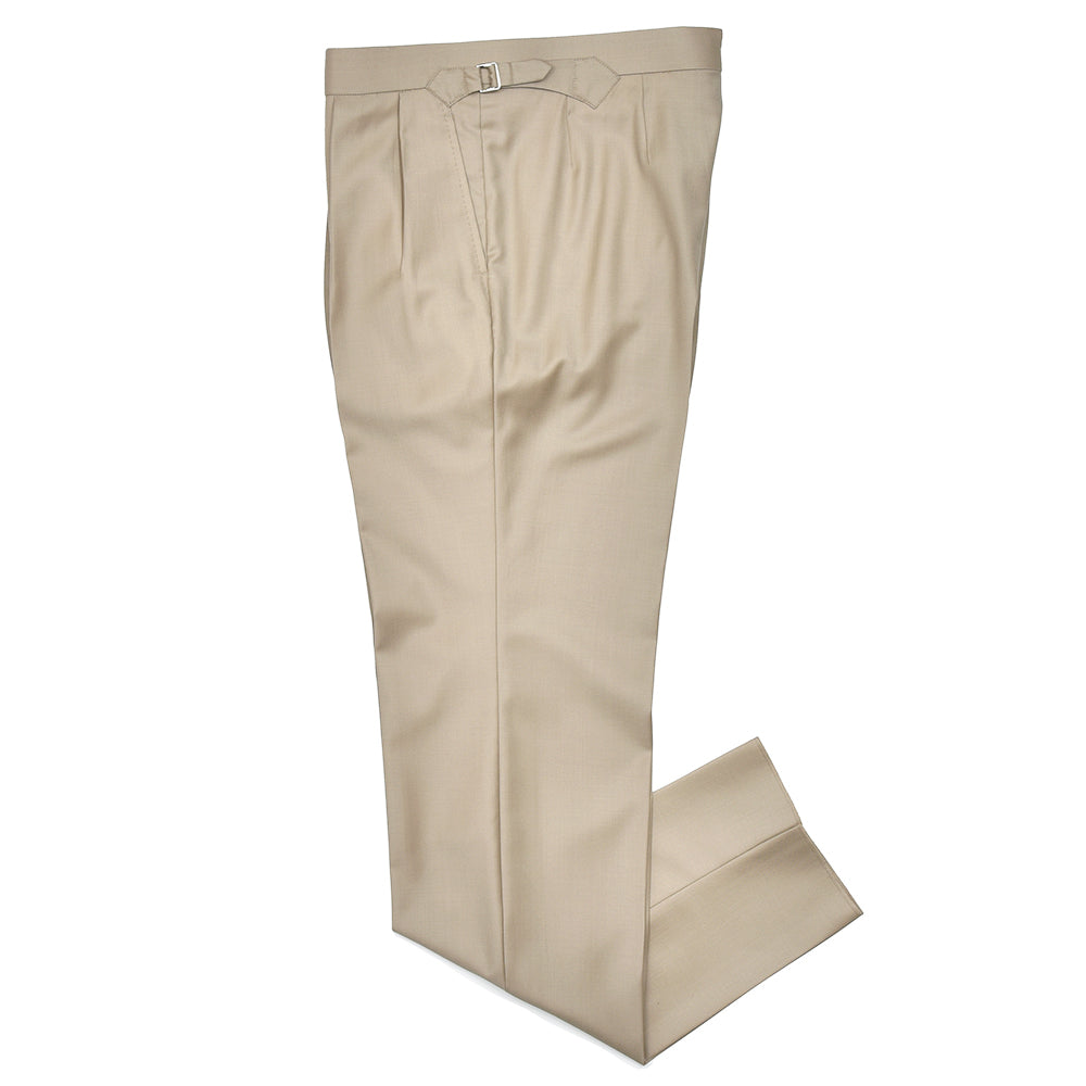 Fumiya Hirano THE TROUSERS フミヤヒラノトラウザーズ DORMEUIL ウール ツイル サイドアジャスター 2インプリーツ ドレスパンツ REGENT