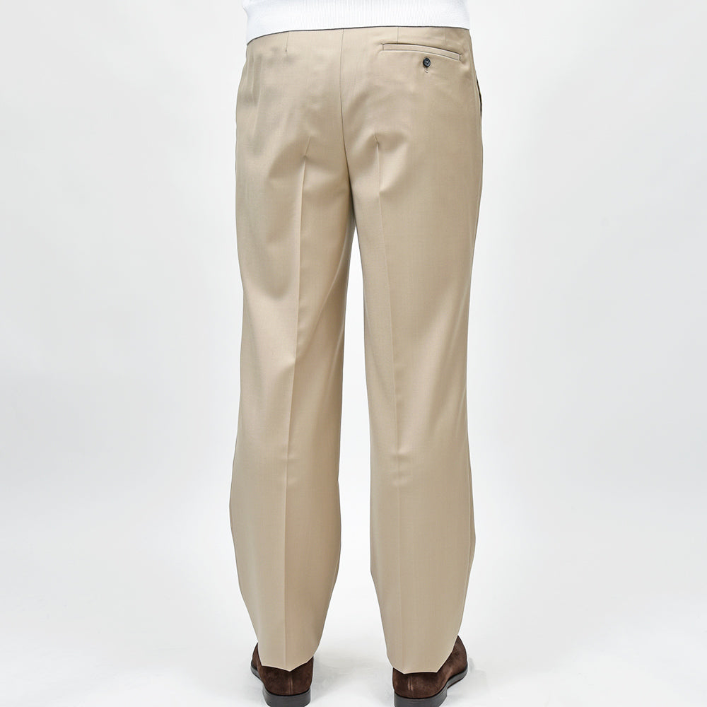 Fumiya Hirano THE TROUSERS フミヤヒラノトラウザーズ DORMEUIL ウール ツイル サイドアジャスター 2インプリーツ ドレスパンツ REGENT