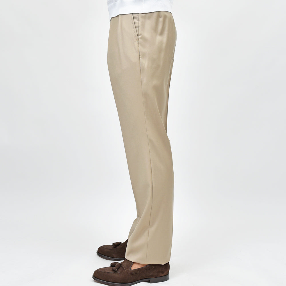 Fumiya Hirano THE TROUSERS フミヤヒラノトラウザーズ DORMEUIL ウール ツイル サイドアジャスター 2インプリーツ ドレスパンツ REGENT