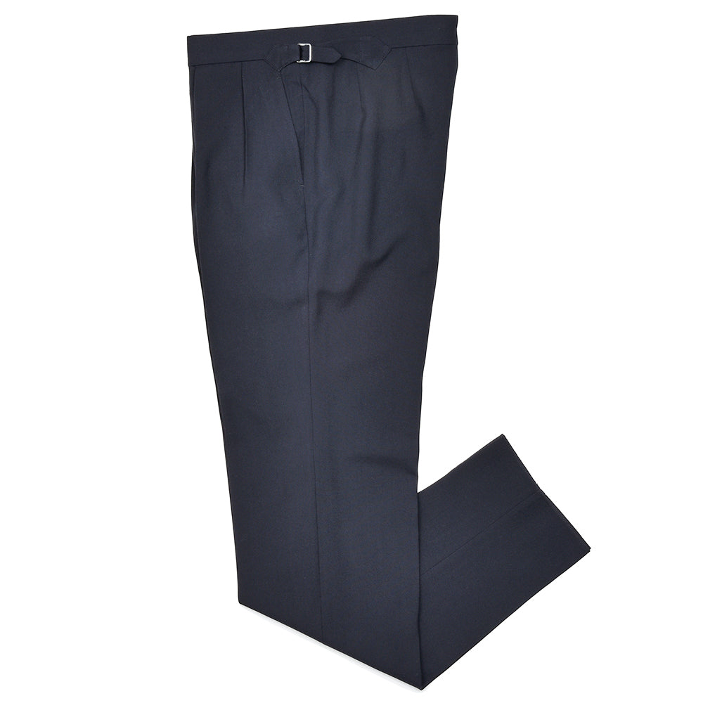 Fumiya Hirano THE TROUSERS フミヤヒラノトラウザーズ SMITH WOOLLEN ウール トロピカル サイドアジャスター 2インプリーツ ドレスパンツ REGENT