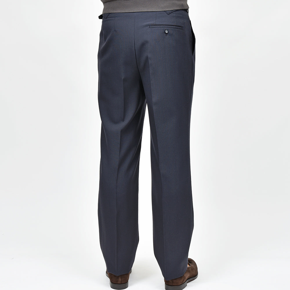 Fumiya Hirano THE TROUSERS フミヤヒラノトラウザーズ SMITH WOOLLEN ウール トロピカル サイドアジャスター 2インプリーツ ドレスパンツ REGENT