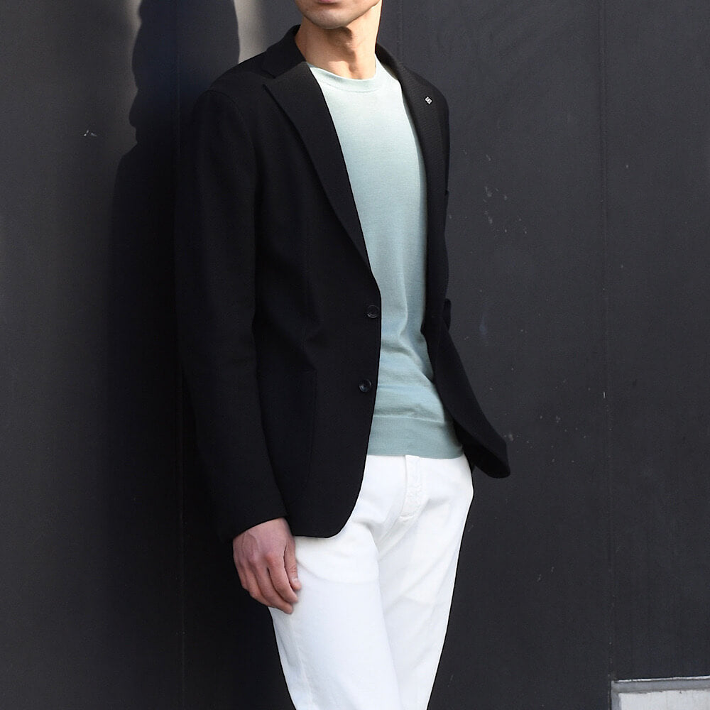 フェデリ / クルーネック ニット(SILK & CASHMERE)/ARG ML/CH SETA