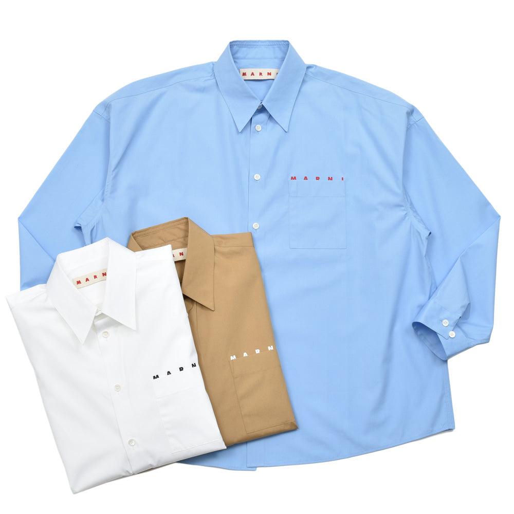 MARNI(マルニ) コットンポプリンロゴシャツ CUMU0061P2 USCT88