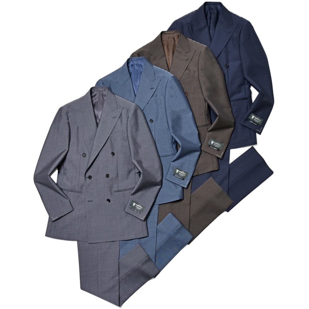 guji(グジ) SUPER BRIOスーパーブリオ キッドモヘアウール6B1プリーツダブルスーツ(MADE BY RING JACKET / DORMEUILファブリック)【春/夏】17151