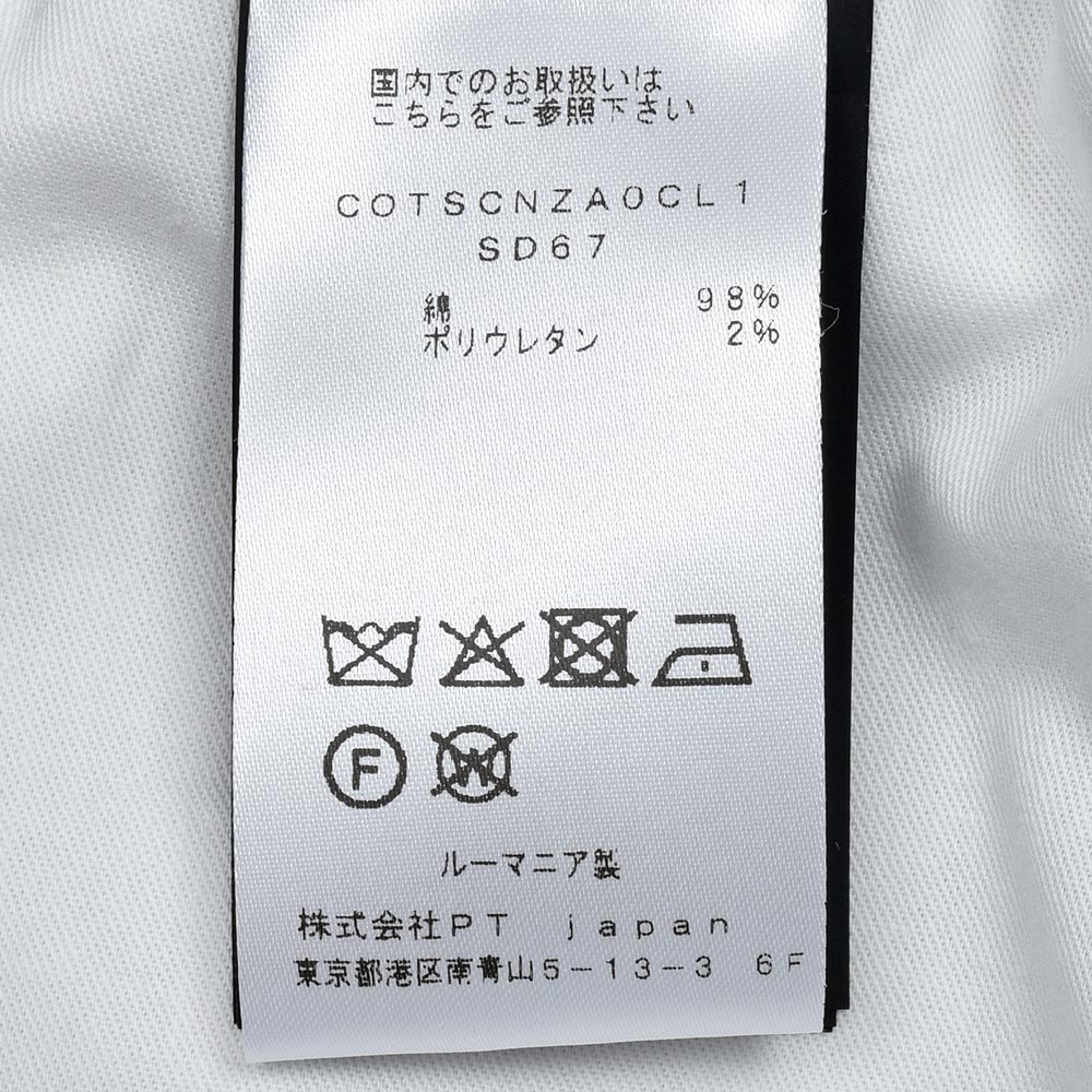 PT TORINO ピーティー トリノ メランジコットン ストレッチ ツイル 1プリーツ シャーリングパンツ SOFT FIT/SD67