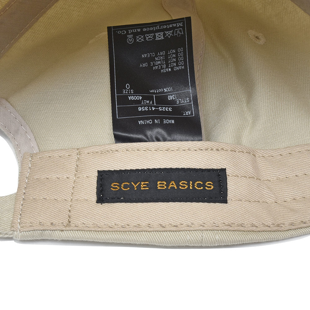 SCYE BASICS サイベーシックス コットン ツイル ロゴ ベースボールキャップ
