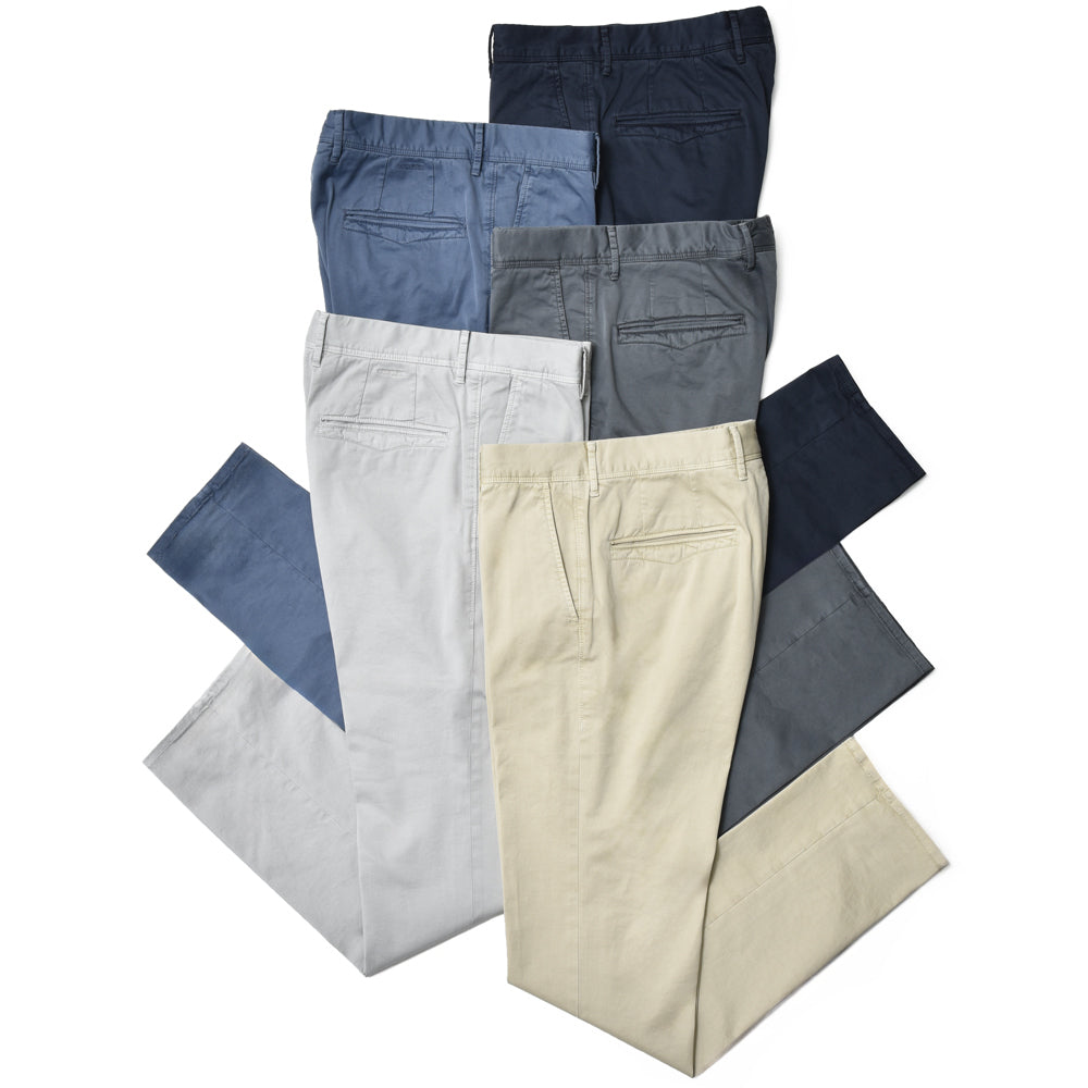INCOTEX SLACKS(インコテックス スラックス) SLIM FIT ガーメントダイオーガニックコットンストレッチチノテーパードパンツ 18S100/9664A/31582