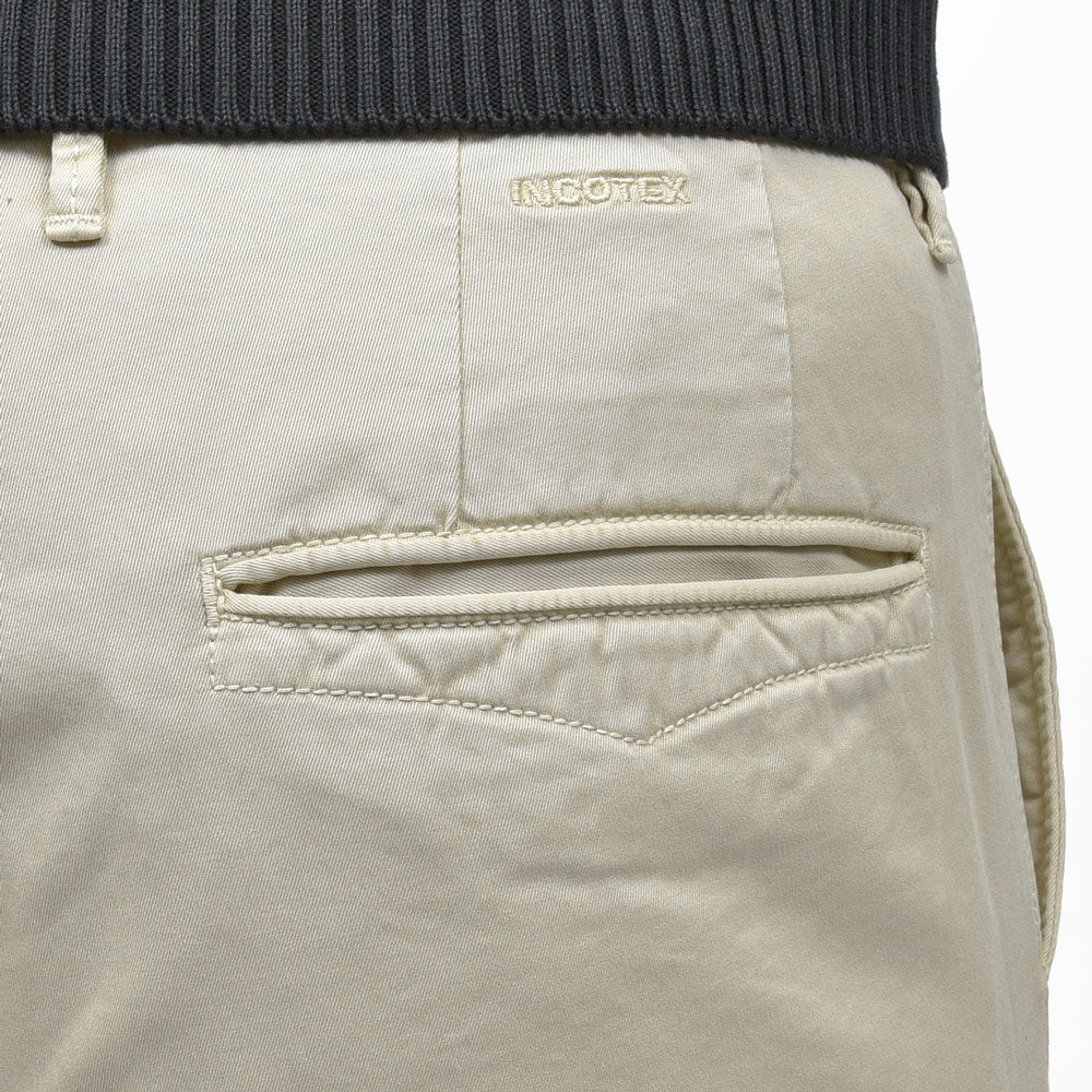 INCOTEX SLACKS(インコテックス スラックス) SLIM FIT ガーメントダイオーガニックコットンストレッチチノテーパードパンツ 18S100/9664A/31582