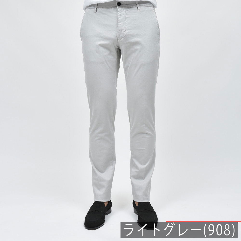 INCOTEX SLACKS(インコテックス スラックス) SLIM FIT ガーメントダイオーガニックコットンストレッチチノテーパードパンツ 18S100/9664A/31582