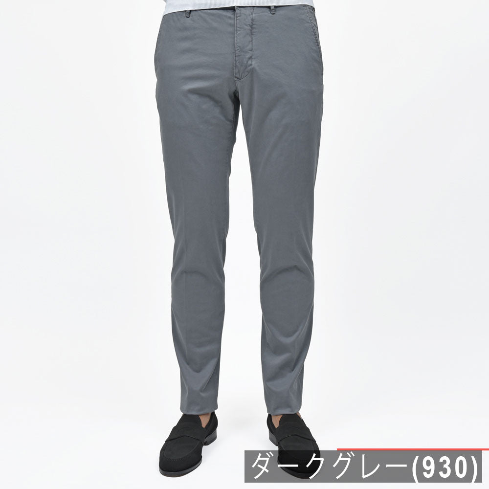 INCOTEX SLACKS(インコテックス スラックス) SLIM FIT ガーメントダイオーガニックコットンストレッチチノテーパードパンツ 18S100/9664A/31582