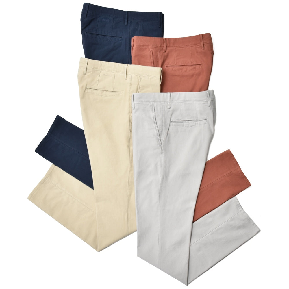 INCOTEX SLACKS(インコテックス スラックス) SLIM FIT ガーメントダイコットンストレッチキャンバステーパードパンツ 18S100/9822A/31585