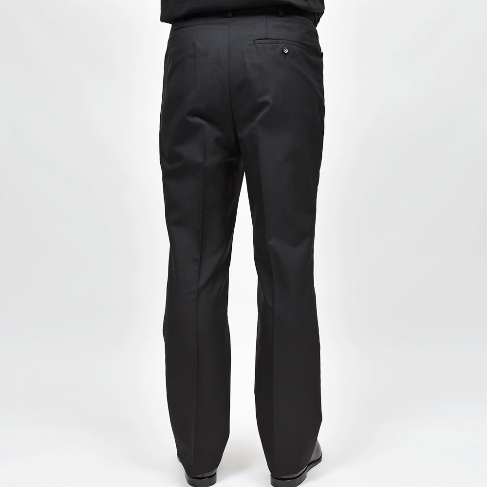 Fumiya Hirano THE TROUSERS フミヤヒラノトラウザーズ ウール トロピカル L字ポケット ノープリーツ フレアパンツ CARNABY