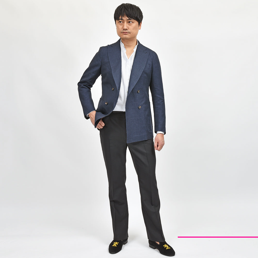 SIPARIO by STILE LATINO シパーリオ バイ スティレ ラティーノ FLAVIO リネン コットン ダブル4Bジャケット