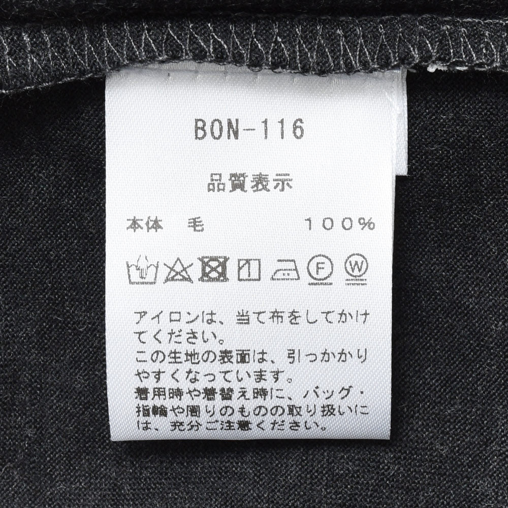 Bonfil(ボンフィル) ウォッシャブルウールジャージS/Sクルーネックカットソー BON-16