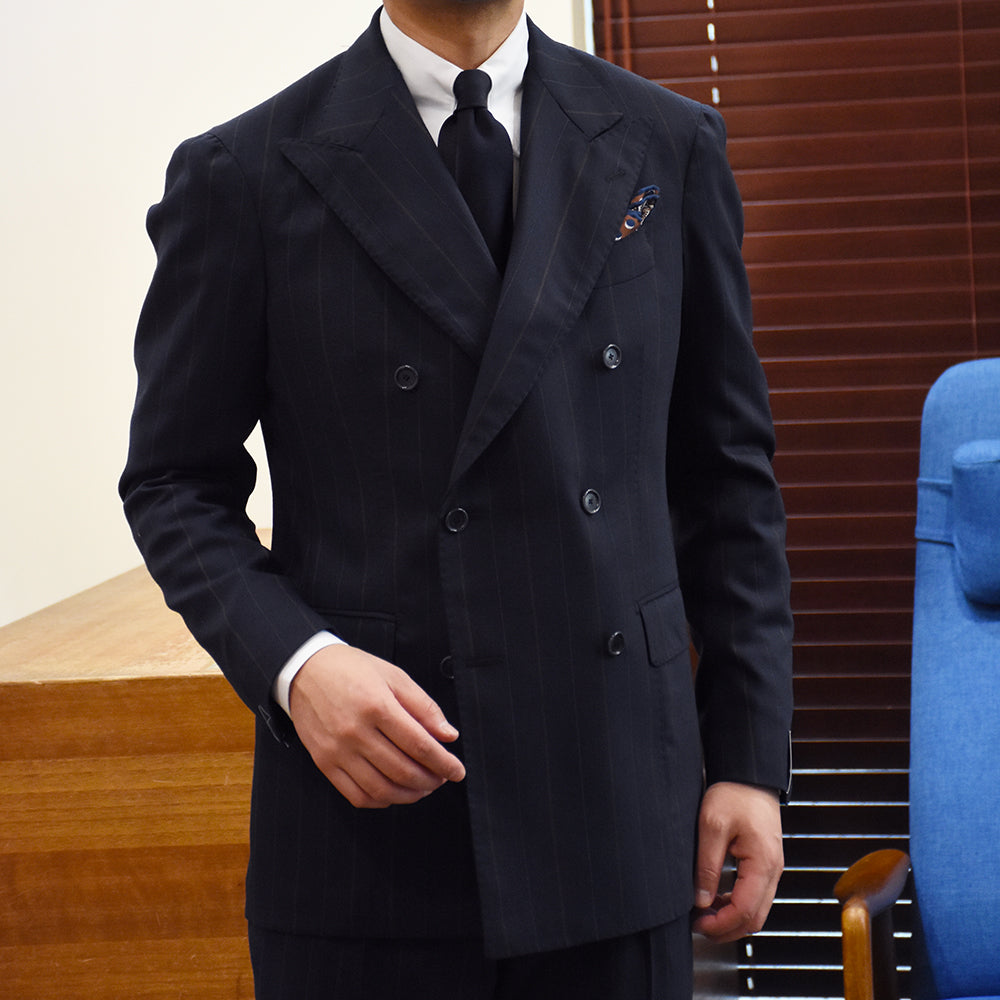 マリア・サンタンジェロ / ミニヘリンボーン タブカラー シャツ/SLIM FIT/8-PR07