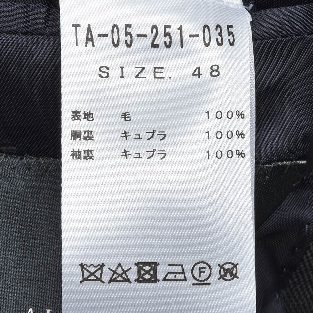 TITO ALLEGRETTO ティト アレグレット ヴァージンウール ホップサック ゴールドメタルボタン シングル3Bジャケット