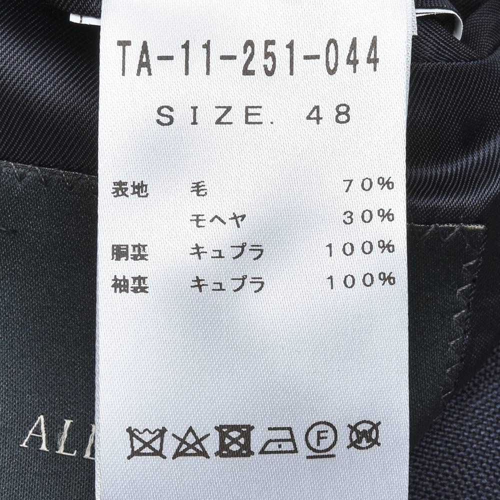 TITO ALLEGRETTO ティト アレグレット DORMEUIL ヴァージンウール モヘア 1プリーツ シングル3Bスーツ