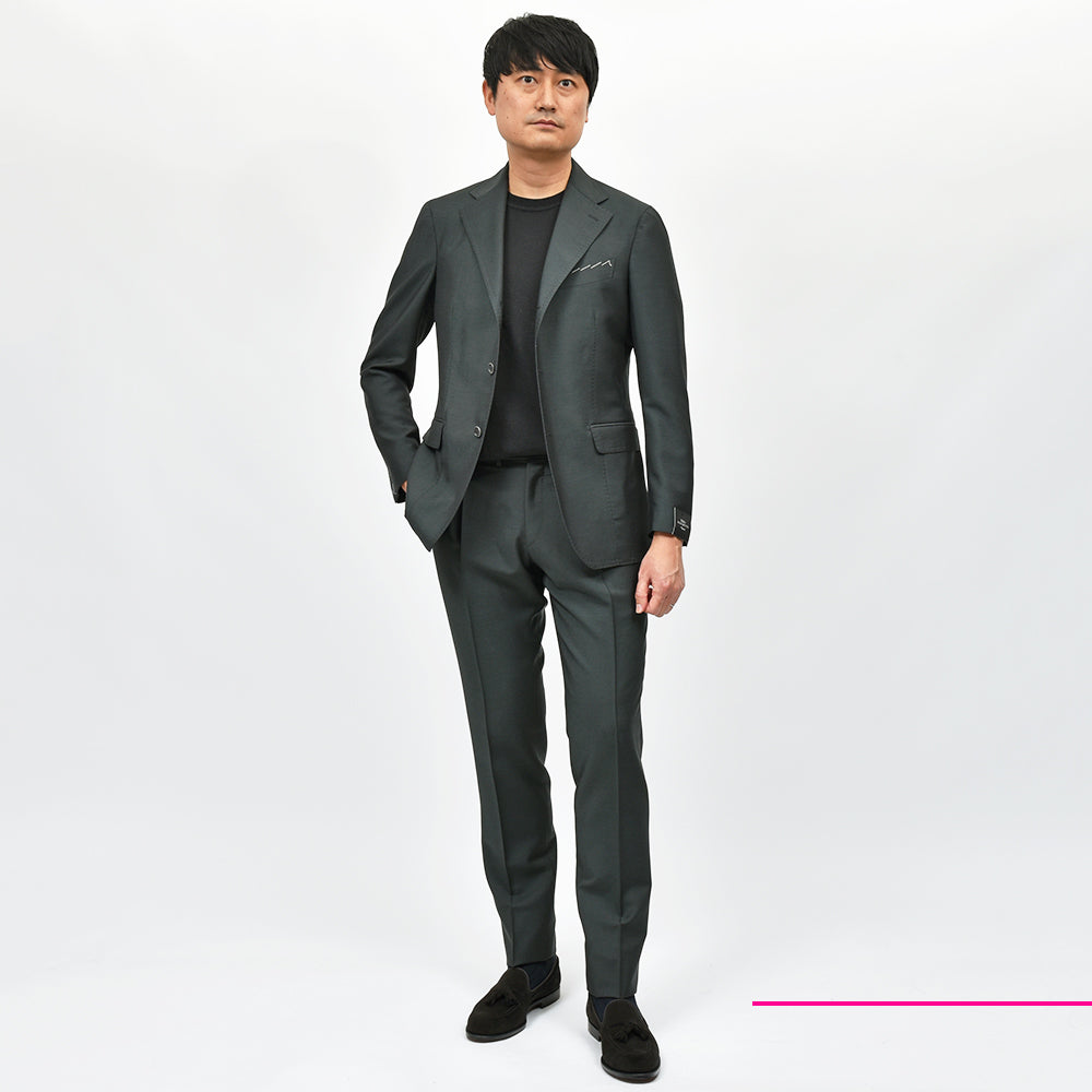 TITO ALLEGRETTO ティト アレグレット ヴァージンウール モヘア 1プリーツ シングル3Bスーツ