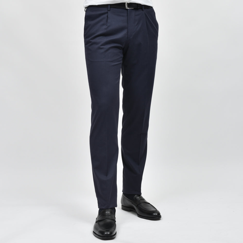 guji(グジ) ストレッチコットンカシミア1プリーツパンツ(MADE BY RING JACKET / Ermenegildo Zegna ファブリック) 13051200028