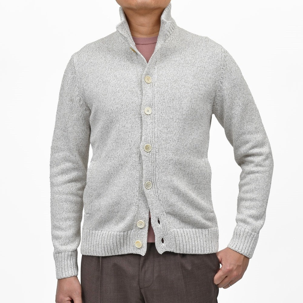 ZANONE(ザノーネ) 5ゲージソフトコットンメランジスタンドカラーニットカーディガン CHIOTO/SLIM FIT/810100/ZN376/35603