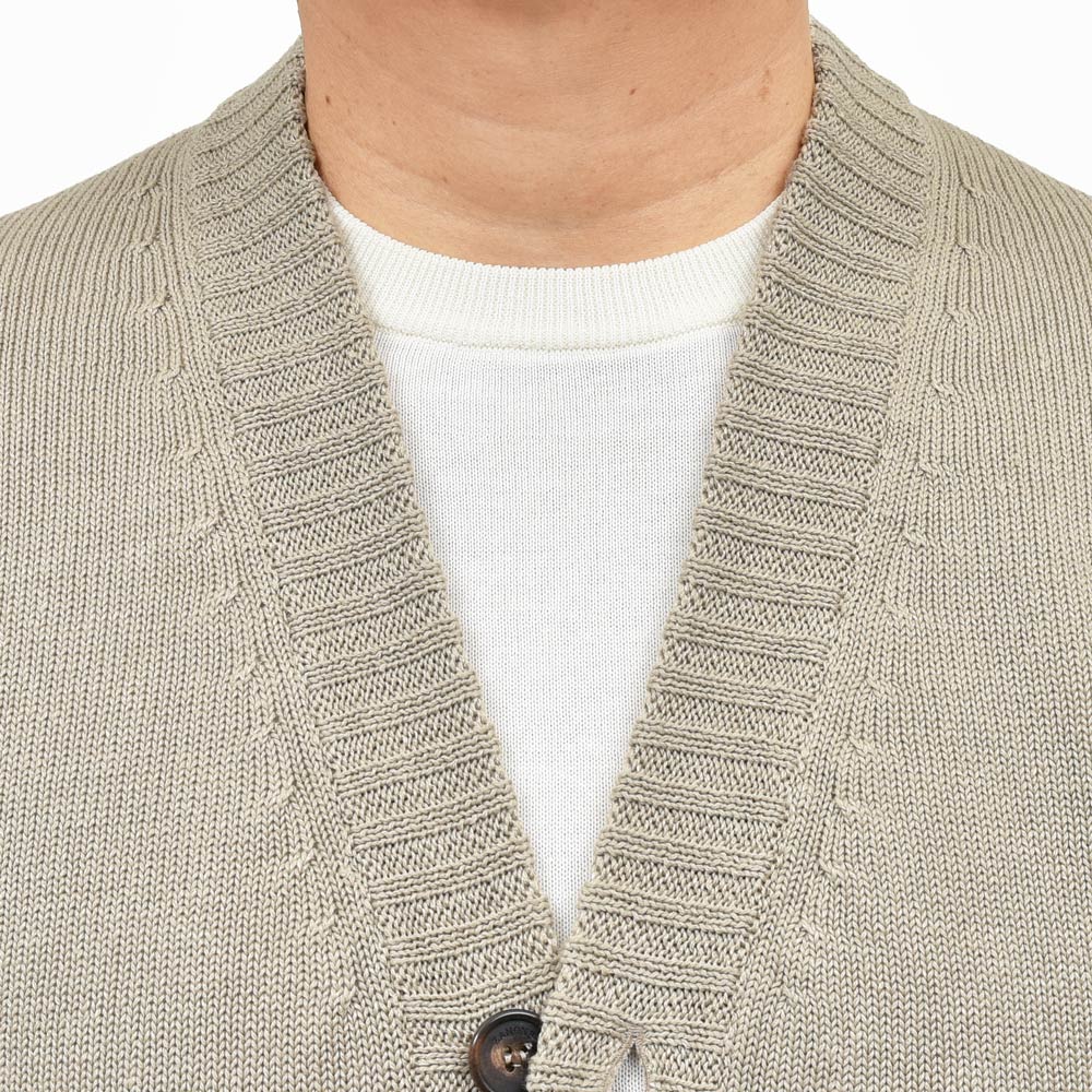 ZANONE(ザノーネ) 7ゲージリネンコットンニットカーディガン CARDIGAN/SLIM FIT/810106/Z1337/35604