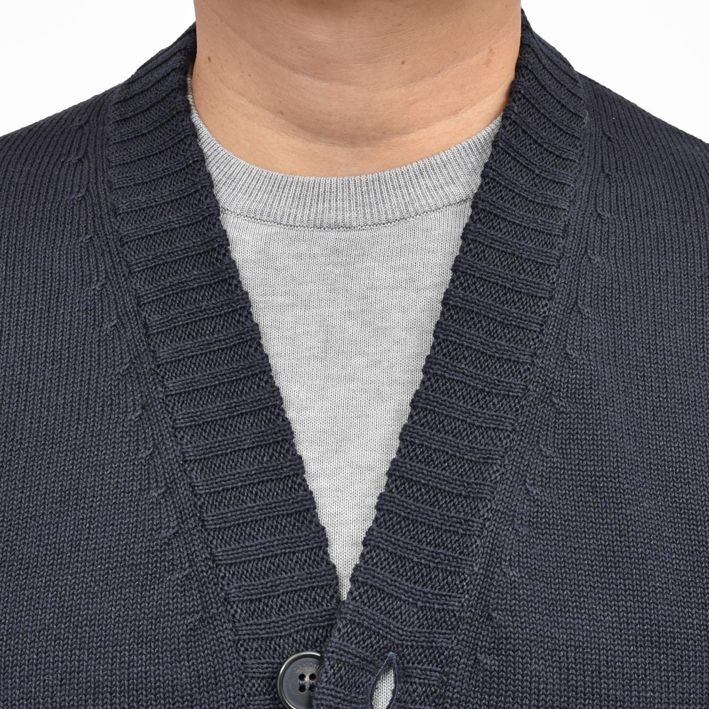 ZANONE(ザノーネ) 7ゲージリネンコットンニットカーディガン CARDIGAN/SLIM FIT/810106/Z1337/35604