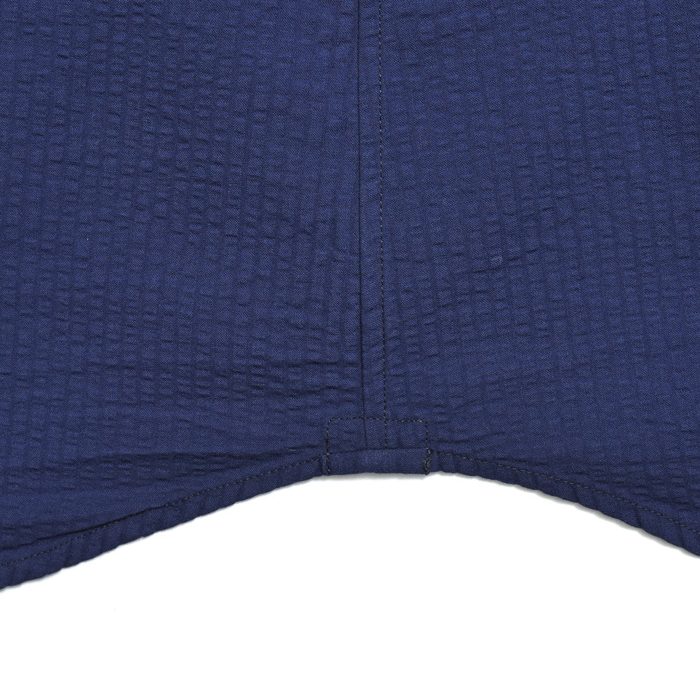 GLANSHIRT(グランシャツ) コットンシアサッカーバンドカラーシャツ 476-31408