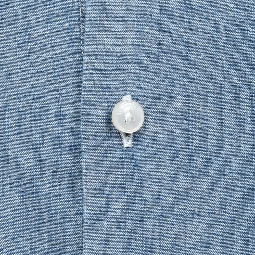 GLANSHIRT(グランシャツ) コットンシャンブレーセミワイドカラーシャツ 476-31414