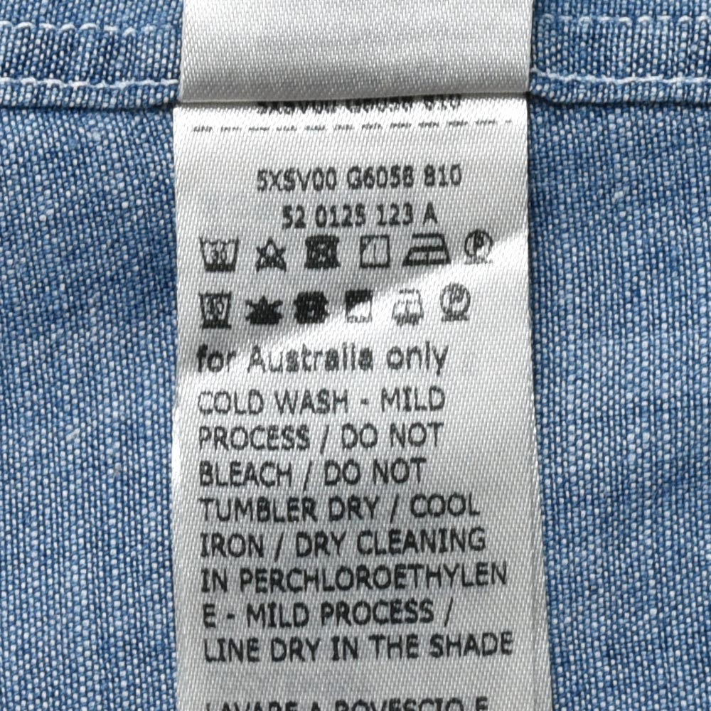 GLANSHIRT(グランシャツ) コットンシャンブレーセミワイドカラーシャツ 476-31414