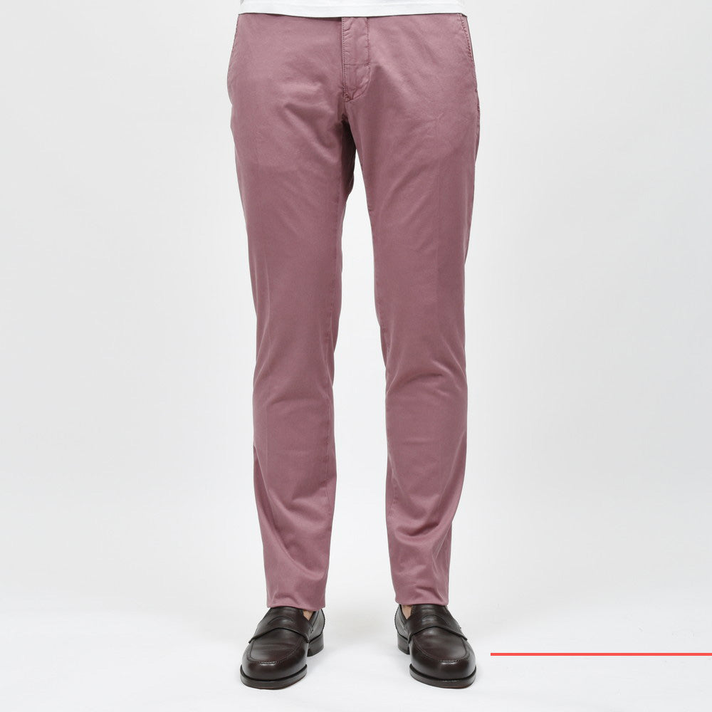 INCOTEX SLACKS(インコテックス スラックス) SLIM FIT ガーメントダイオーガニックコットンストレッチチノテーパードパンツ 18S100/9664A/31581