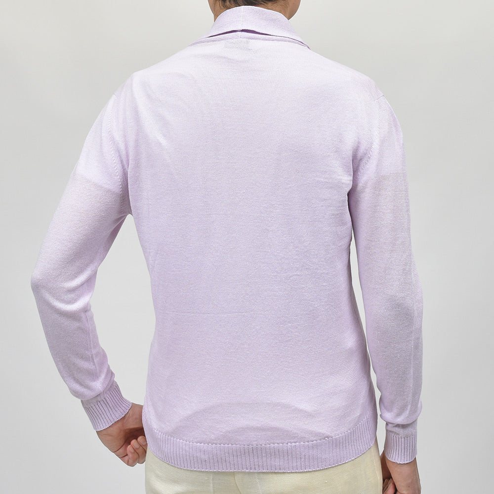 Settefili Cashmere セッテフィーリ カシミア リネン コットン ショールカラー ハイゲージ ニットカーディガン