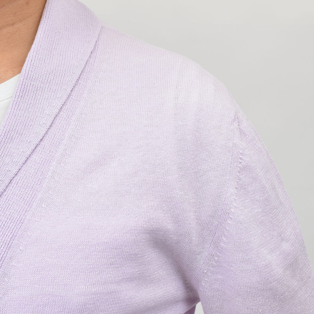 Settefili Cashmere セッテフィーリ カシミア リネン コットン ショールカラー ハイゲージ ニットカーディガン