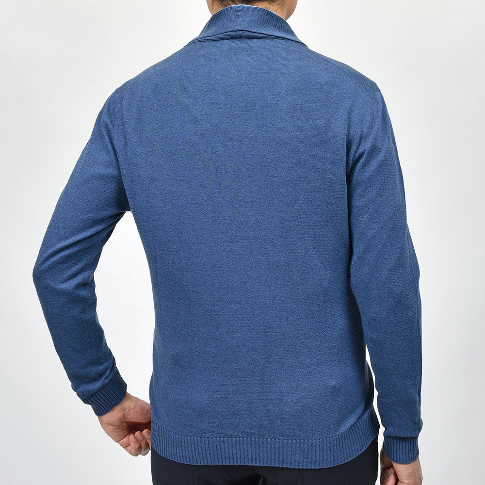 Settefili Cashmere セッテフィーリ カシミア リネン コットン ショールカラー ハイゲージ ニットカーディガン