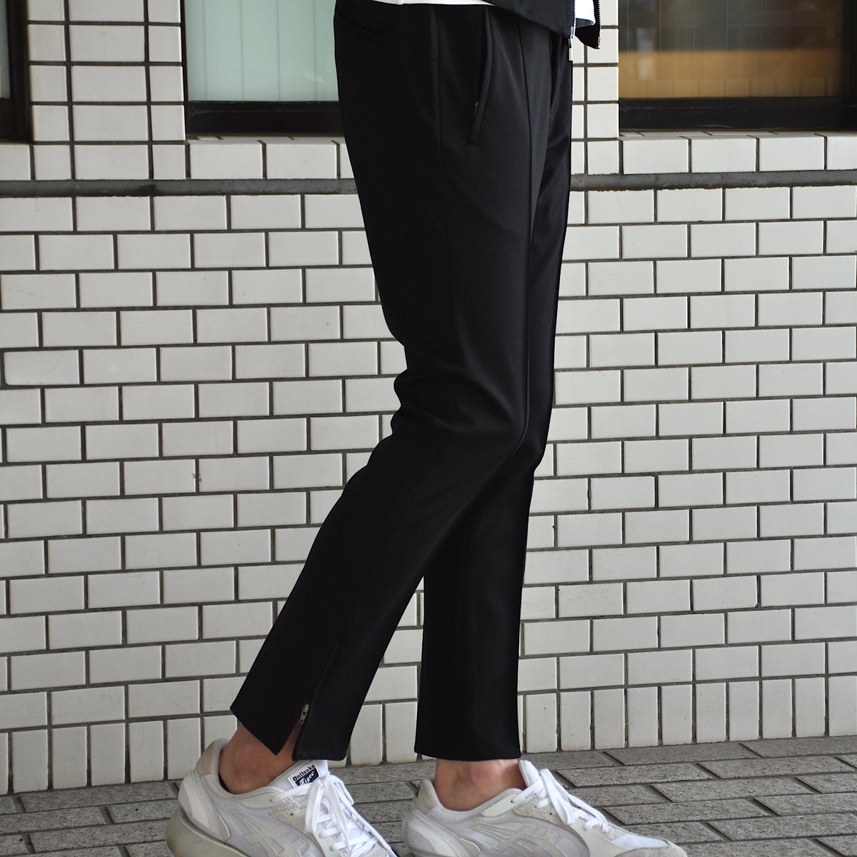 ジャブスアルキヴィオ / BR別注 giabs_GOLD ウォッシャブル ジャージー コンビ ノープリーツ 裾ZIPパンツ/MASACCIO/GYMBR/A3573