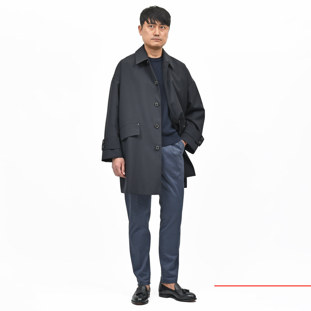MACKINTOSH(マッキントッシュ) HUMBIEハンビー ウールポプリンオーバーサイズドバルカラーコート
