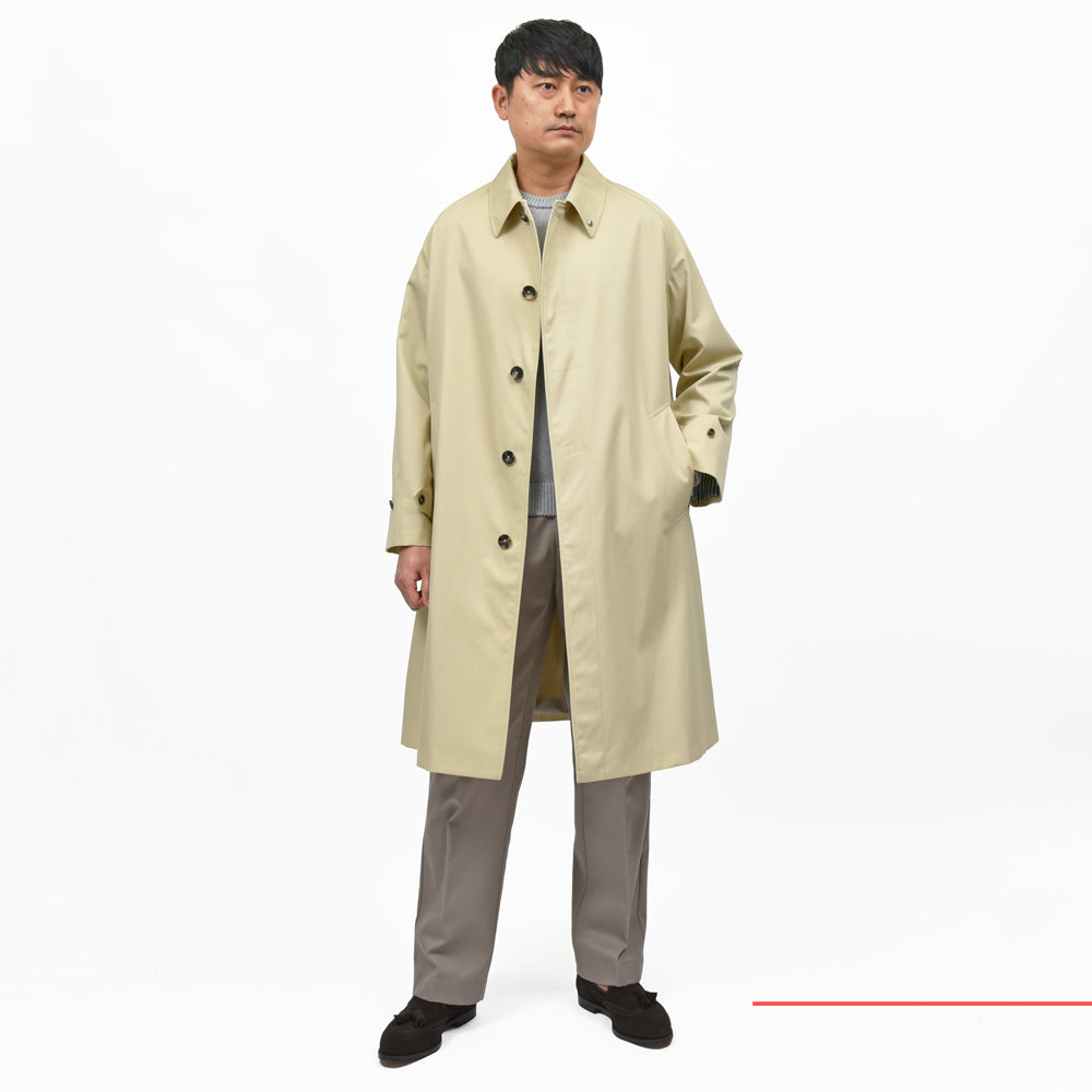 Whiteley&Green(ホワイトリー アンド グリーン) HUDDERSFIELD コットンギャバジンバルカラーコート